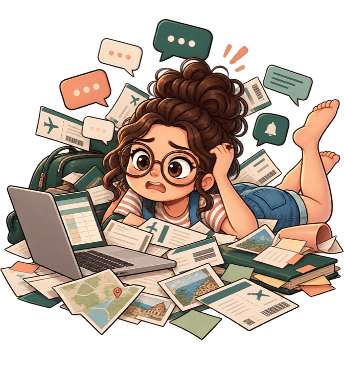 Aarya buried in WhatsApp pings and printouts